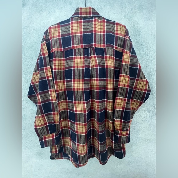 CHAPS Ralph Lauren Brushed‎ Flannel Shirt Plaid Check Button Down Sz Large A9 - Picture 2 of 9